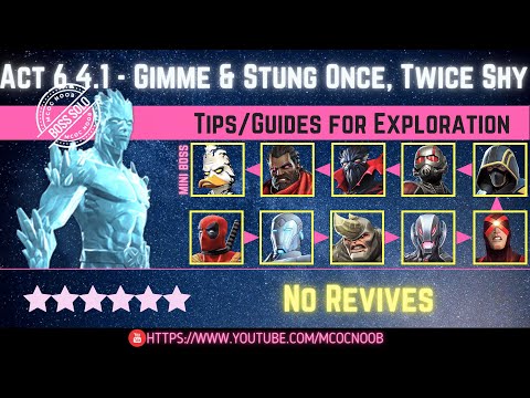 MCOC: Act 6.4.1 - Gimme, Energize 2 & Stung Once, Twice Shy - Tips/Guides - No Revives - Story quest