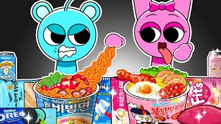 Download lagu Pinki Sky Eating Eating Convenience Store: Spicy Bulak Ramen Chicken cutlet Cheese Ball | ASMR mp3