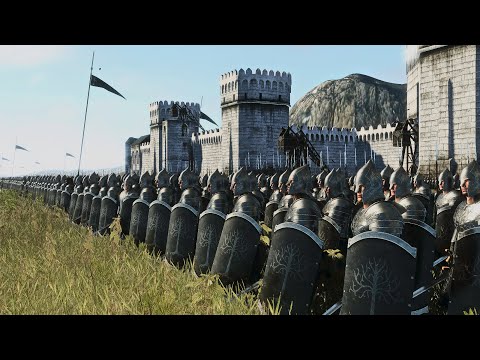 Men of Gondor Vs Haradrim | 12,000 Unit Lord of the Rings Cinematic Battle