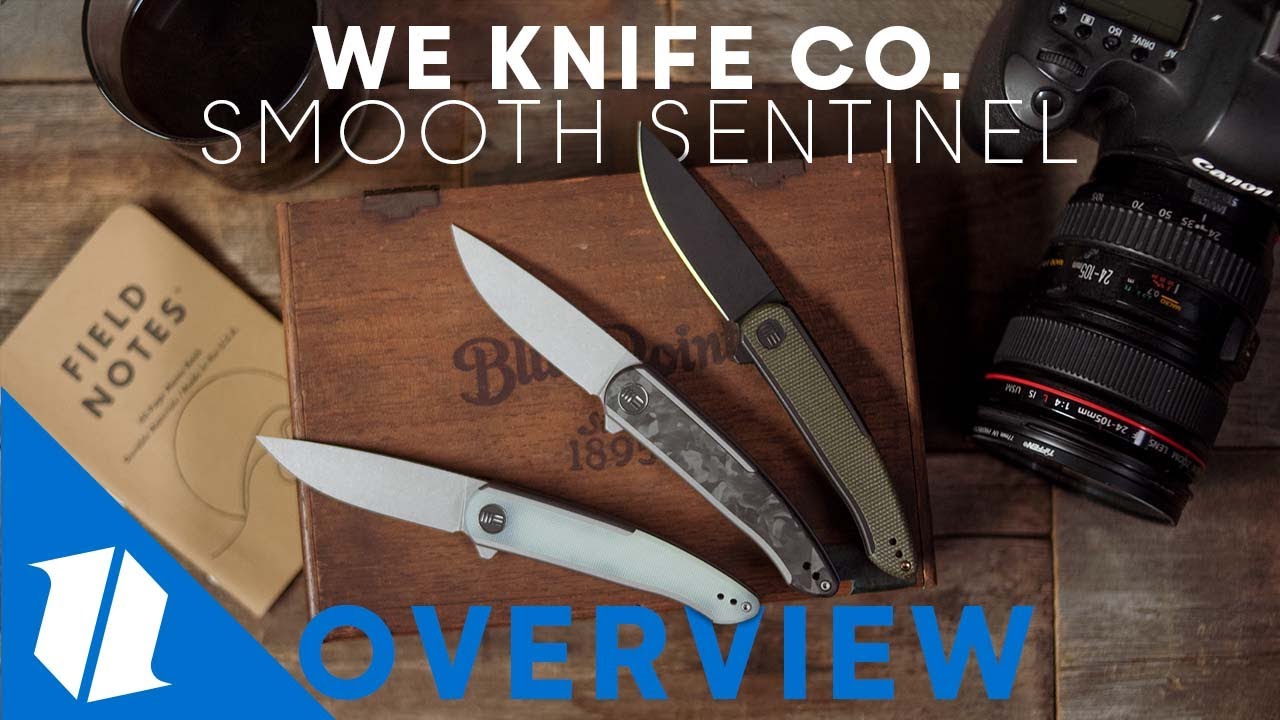 WE Knife Co. Smooth Sentinel Frame Lock Knife Gray Titanium/Natural G-10 (3" SW)