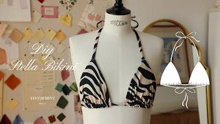 Stella Bikini Zebra Print| DIY Triangle Bikini Top | Beginner-Friendly Sewing Tutorial