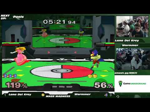 Mass Madness 21 SSBM - Lana Del Krey (Peach) vs. Warmmer (Falco) - Melee Pools