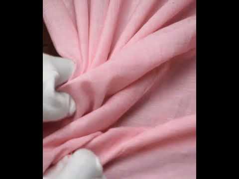 Chambray Pink Pure Cotton 110 GSM Handwoven Fabric 33 — video