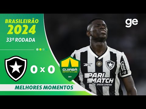 Gols e lances de Botafogo x Cuiabá