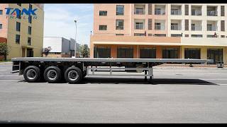 Semi-remorque plateforme Tank BPW Axles 40 45 Foot Container Flatbed Semi Truck Trailers neuf | Image 4 - Autoline