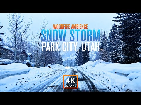 4K SNOW STORM Winter Driving // Park City // Salt Lake City, Utah