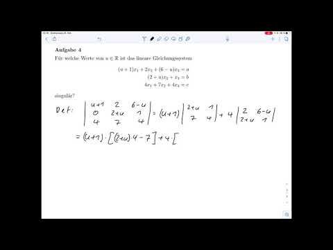 A4 – Determinante (Klausur WiSe 20/21)