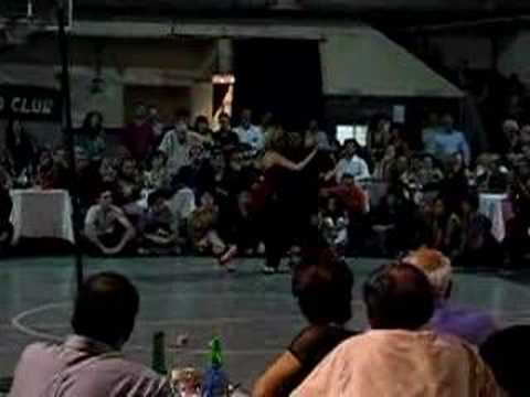  Mariano Frumboli  and  Eugenia Parilla  are  dancing  to  the  tango  "  Loca  "