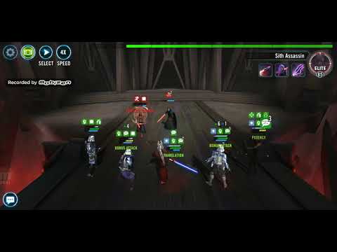 SWGOH Sith Raid Phase 1 Shaak Ti lead clones for 23m damage run
