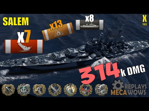 Salem 7 Kills & 314k Damage | World of Warships Gameplay