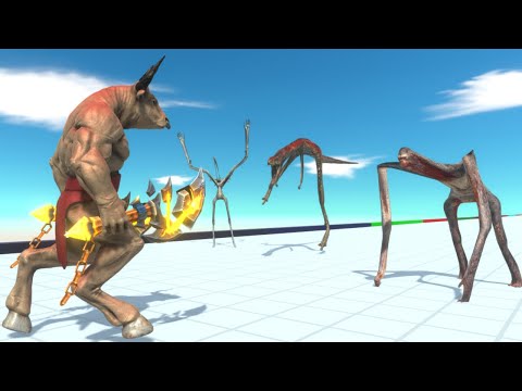 Dual Wielding Minotaur Scary Stickman Run - Animal Revolt Battle Simulator