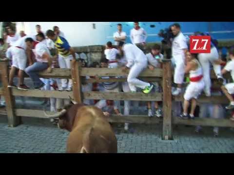 Tuesday July 9 2013 encierro with Cebada Gago bulls in Pamplona