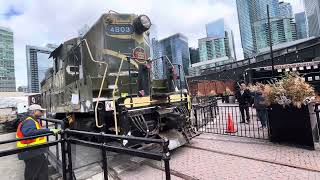 Trains at the Toronto railway museum