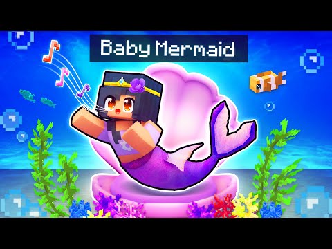 Playing Minecraft As A MERMAID BABY!