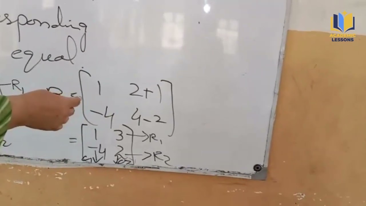 Math | Unit #1 - Equal Matrices - (Class Grade 9)