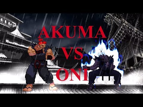 MUGEN 2019 - SF3 AKUMA/SHIN AKUMA VS ONI/SHIN ONI (VERY INTENSE FIGHT) 1080p Resolution