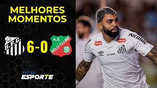 SANTOS 6 X 0 VELO CLUBE | MELHORES MOMENTOS | MASSACRE NA VILA!
