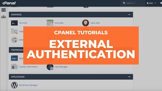 cPanel Tutorials –  External Authentication