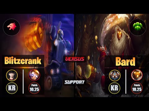 Irove BLITZCRANK (Support) [Predator] VS BARD - Challenger KR Patch 10.25