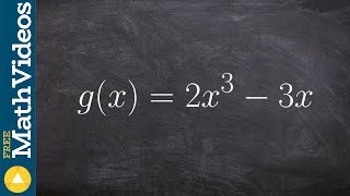 Algebraically Determine If the Polynomial Function is Even or Odd