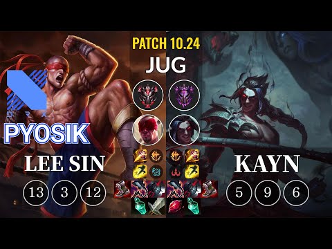 DRX Pyosik Lee Sin vs Kayn Jungle - KR Patch 10.24
