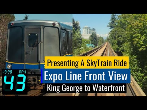[HD] Expo Line Wide Front View Ride with Speedometer: King George to Waterfront