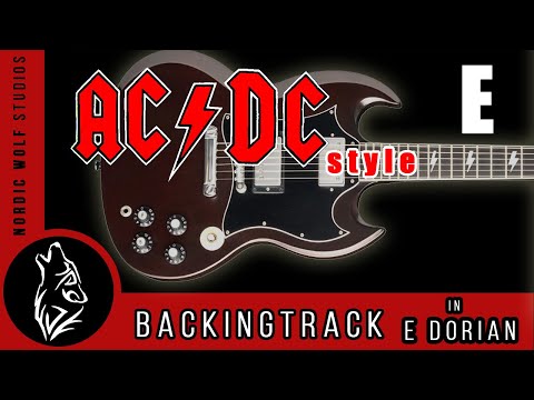 AC/DC Style Rock Backing Track Jam [E Minor]