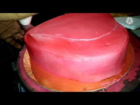 Heart shape cake decorating idea. Rupam cake and bakery.