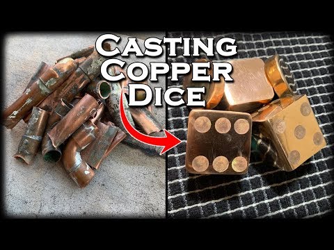 Casting COPPER Dice - Turn Scrap Copper Into Beautiful Golden Dice