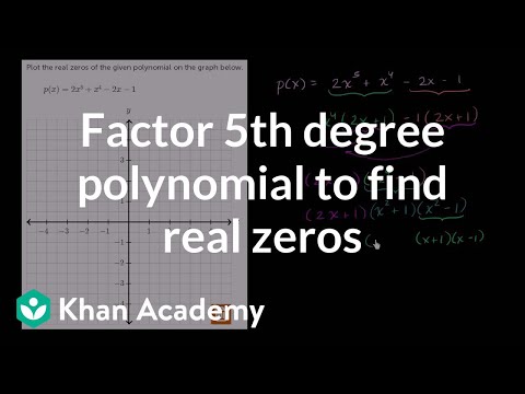 Factoring Higher Degree Polynomials Video Khan Academy