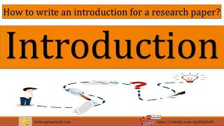 How to Write an Introduction for a Research Paper | Introduction Example