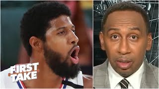 Download the video "Paul George is making Stephen A. nervous about picking the Lakers to win it all | First Take"