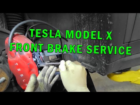 TESLA MODEL X FRONT BRAKE SERVICE