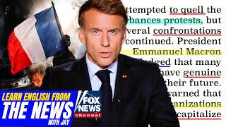 Learn English From The News - Violence Erupts In France Macron Warns Groups Are Exploiting Protests