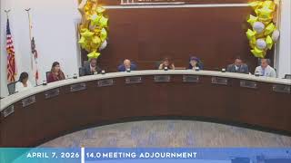 Board of Education Meeting --- April 7, 2026