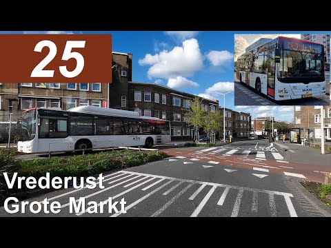 HTM lijn 25: Vrederust - Grote Markt - Vrederust | HTM 1112 | 2023