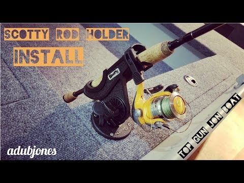 Scotty Rod Holder Install In JON BOAT