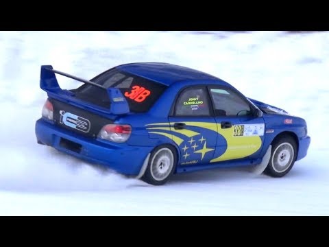 Rally Cars on SNOW! - Lancia Delta, Subaru WRX STI, Peugeot 206 WRC & More at Ice Track!