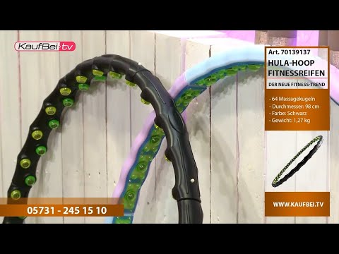 Hula Hoop mit 40 Massagekugeln Ø 110 cm, 2,3 kg / Hula Hoop mit 64 Massagekugeln Ø 98 cm, 1,27 kg