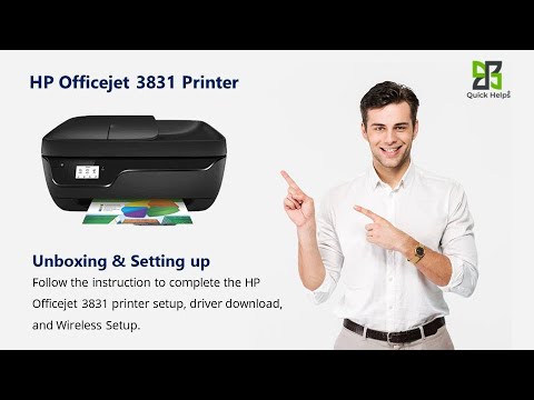 HP Officejet 3831 printer setup | Unbox HP Officejet 3831 printer | Wi-Fi setup