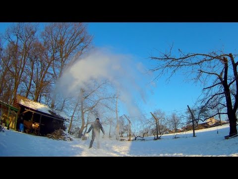 Vroča voda in minus 10 stopinj C