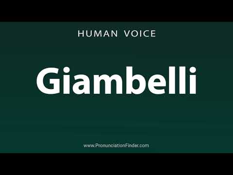 How To Pronounce Giambelli
