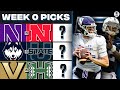 College Football Week 0 PICKS: Northwestern vs Nebraska, UCONN vs Utah St + MORE | CBS Sports HQ