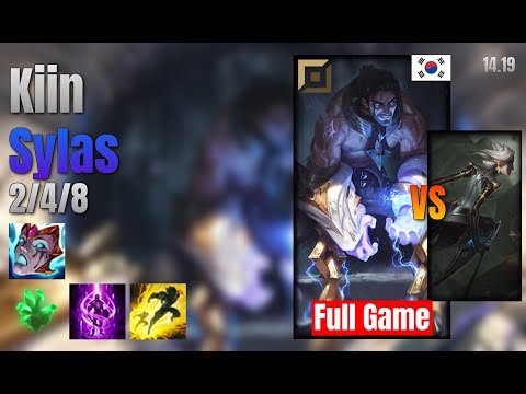 Kiin Top Sylas vs Camille lol KR solo rank Full Game 14.19