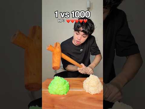 RICE 1 vs 1000 SMASH #cooking #food