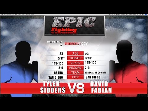 Epic Fighting TV Ep 01 Fight 03: Tyler Sidders vs. David Fabian