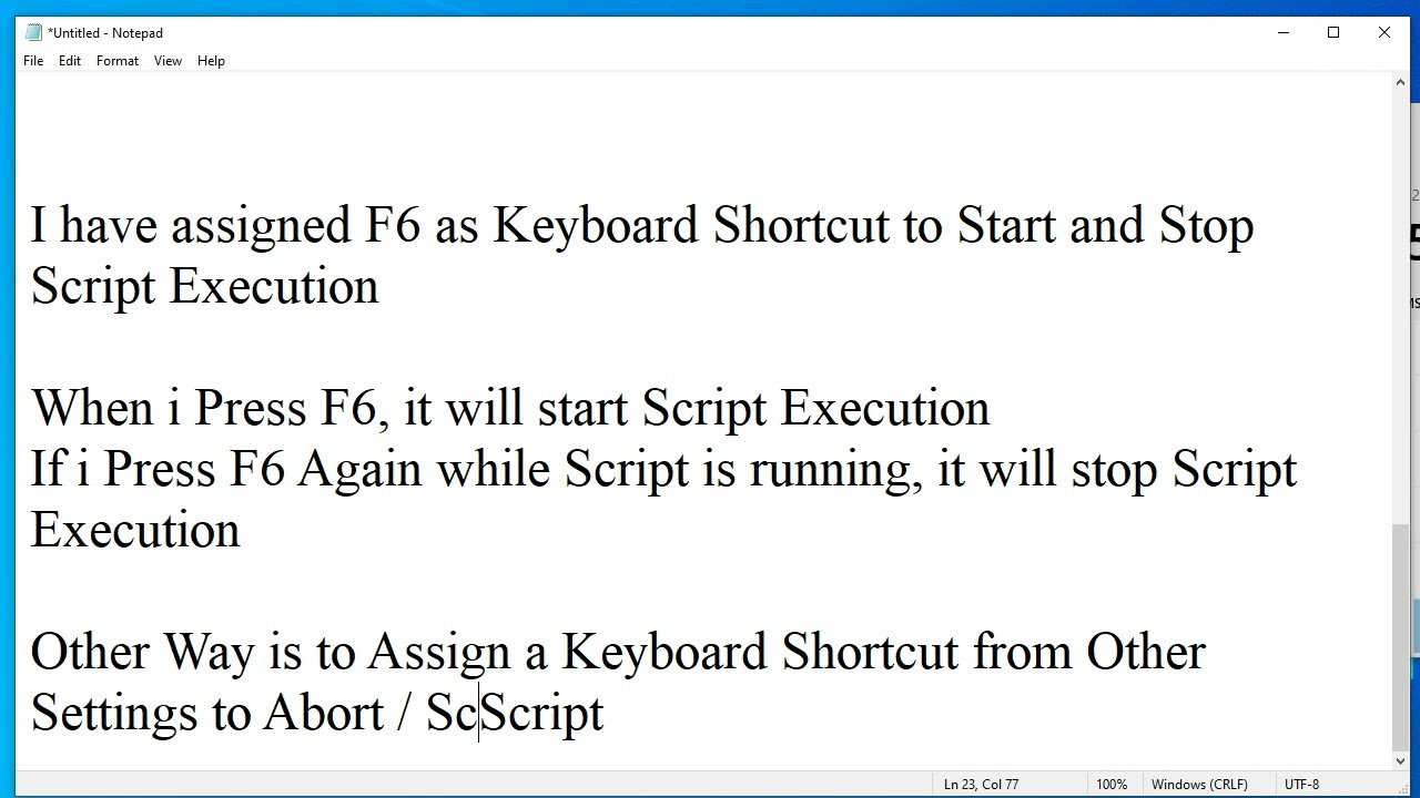How to Stop Execution of Macro Script