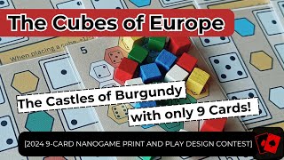 Playthrough | The Cubes of Europe (2024 9-Card Nanogame Print and Play Design Contest)