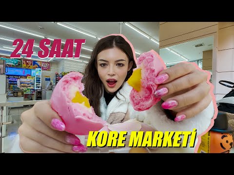I ATE ONLY FROM KOREAN MARKETS FOR 24 HOURS! (CRAZY KOREAN SUPERMARKETS)