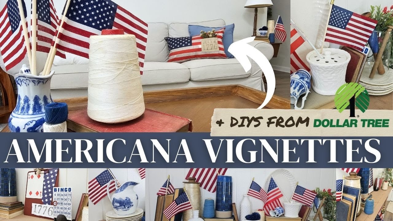 Transform Dollar Store Finds into Vintage Americana Decor